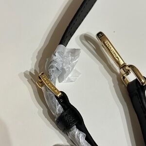 Michael Kors Black and Gold Leather Replacement Strap